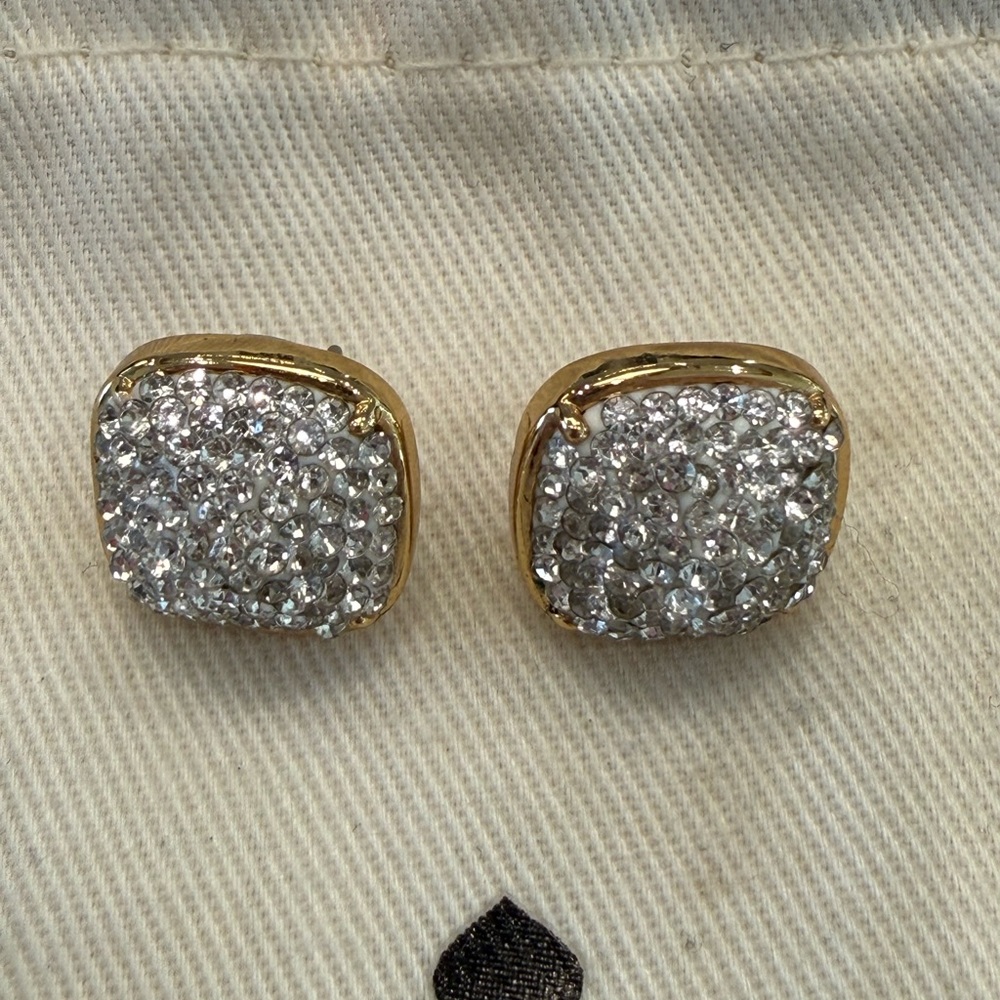 Kate Spade New York Pavé small square stud earrings - Picture 2 of 5